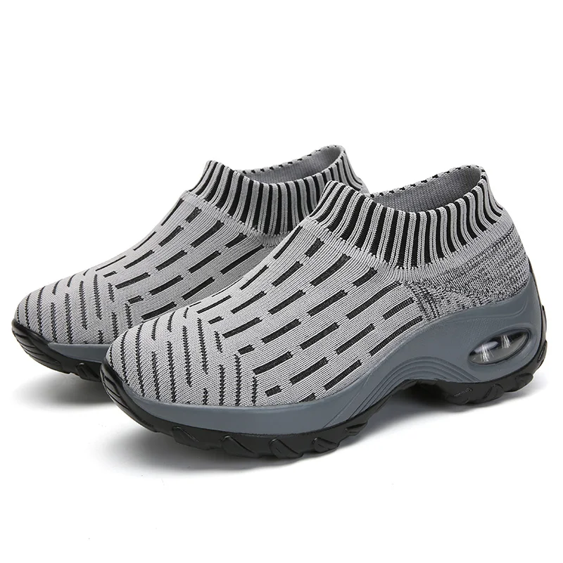 Повседневная прогулочная обувь; кроссовки; уличная спортивная женская обувь; Новая женская дышащая обувь; sapato feminino zapatos mujer - Цвет: Gray 72