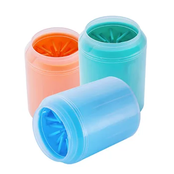 

Pet Cats Dogs Foot Clean Cup for Dogs Cats Cleaning Tool Soft Plastic Washing Brush Paw Washer Pet Dog Accessories
