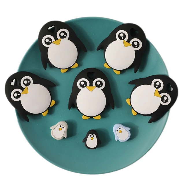 Let's make 1PC Silicone Pineapple Teethers Cartoon Animals Penguin Teething Food Grade Silicone Teether BPA Free For Baby Toys 1