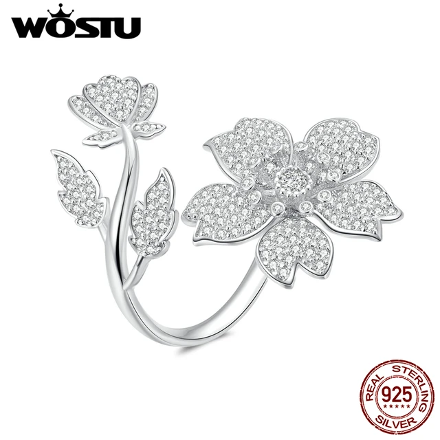 Wostu 925 스털링 실버 롱 테일 마우스 오픈 반지 추천