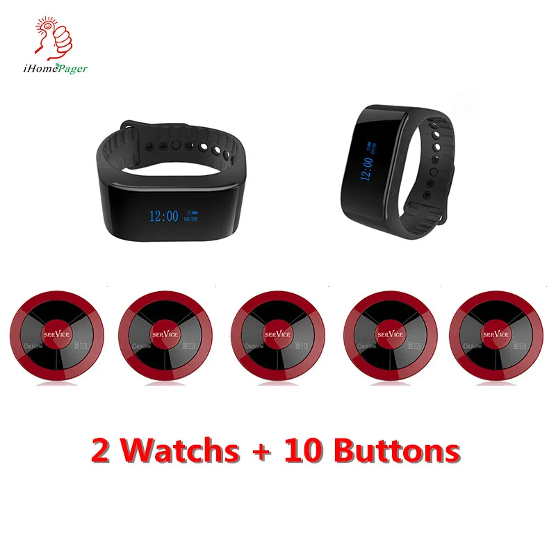 

High Quality Wireless Table Pager Service Call Button System with Display Receiver Restaurant Cafe Auto 4S Shop Hospital