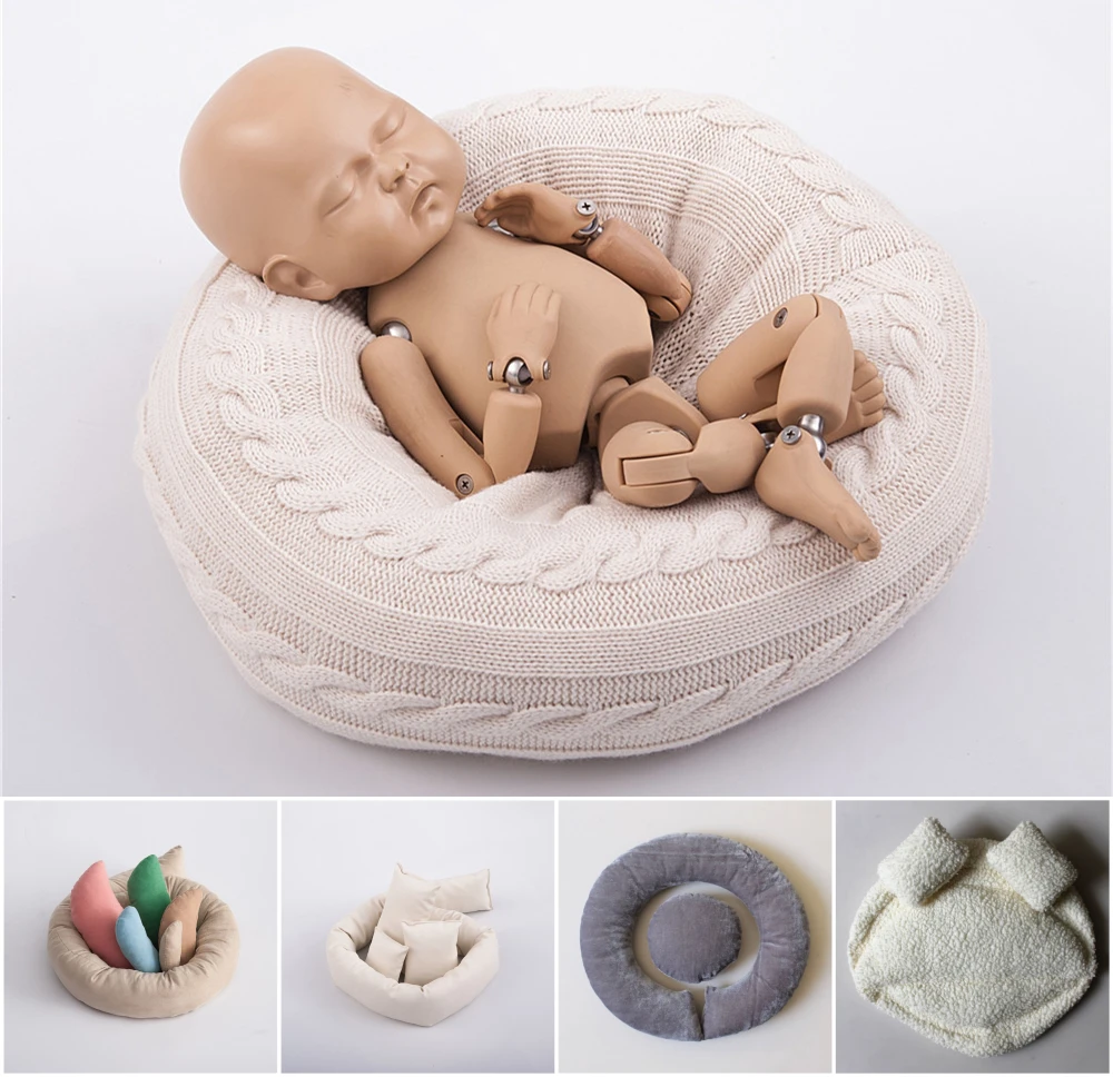 Multifunctional Newborn Baby Photography Props Baby Posing Pillows Basket Poser Aids Prop Cushion Pad Photoshoot Accessories