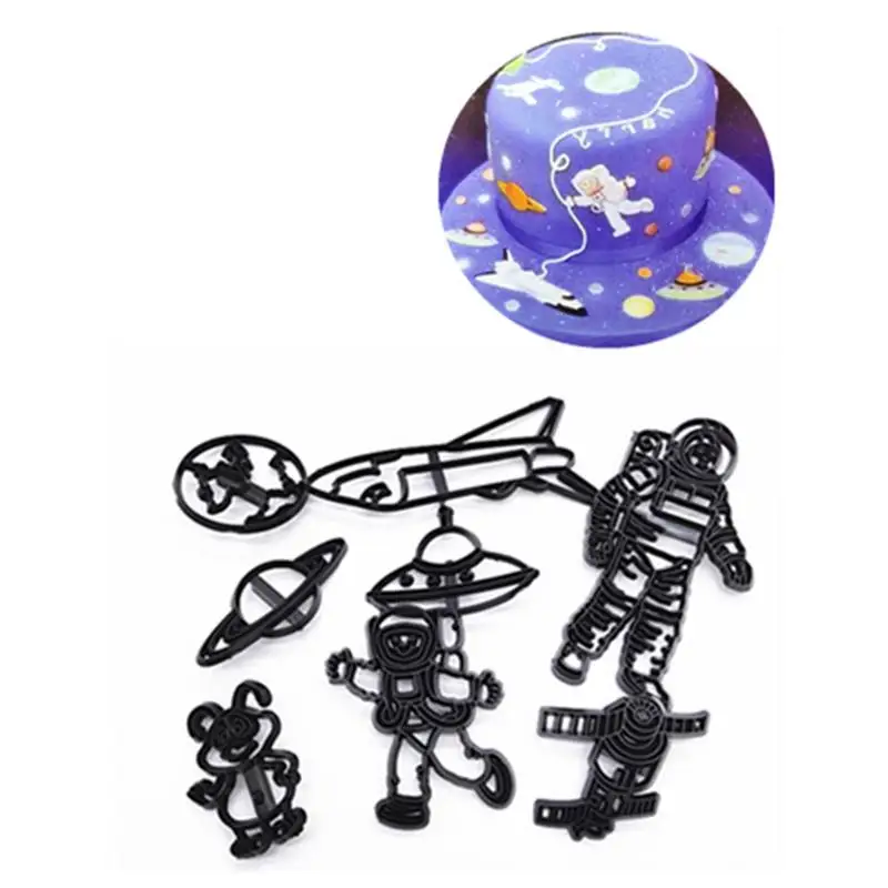 

NEW Biscuit Embossing Cutter Pirate Space Flying Dinosaur Shape Cake Mold Cake Decoration Tools