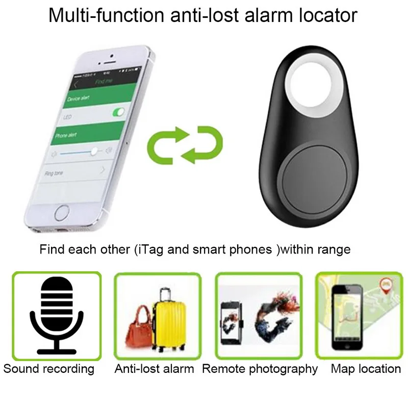 Mini Smart Bluetooth GPS Tracker Locator Alarm Wallet Finder Key Keychain Pet Tracker Child Carphon phone Anti Lost Remind