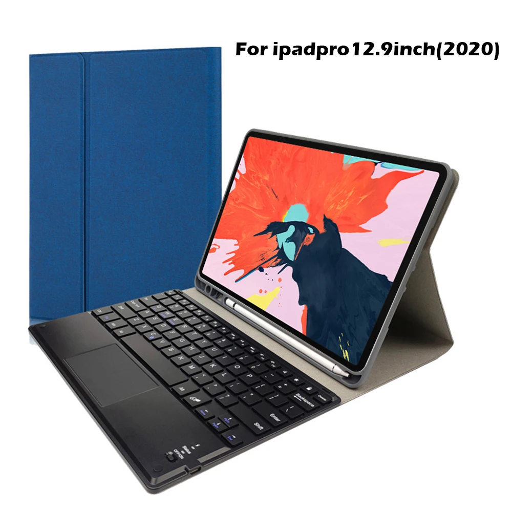 

Keyboard Case For iPad Pro 12.9 Inch 2020 Tablet Protective Case with Wireless Bluetooth USA Touchpad Keyboard and Pen Slot