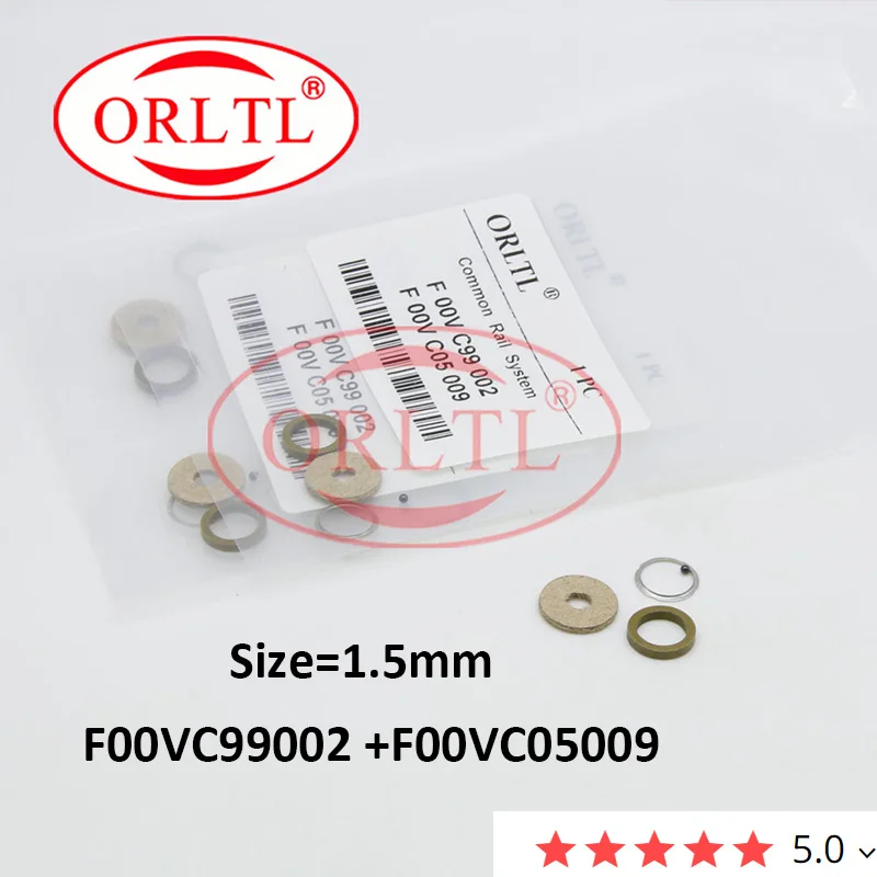 

ORLTL CR F00VC99002 Common Rail Injector Ceramic Ball Repair Kits F00VC99002 F00VC05009 For 110 Injector Ball Size=1.5mm 1bag