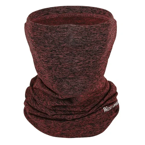Wine Red Scarf WEST BIKING, Зимняя Маска для лица, шарф, Теплая Лыжная маска для сноуборда, велосипеда, маска для бега, рыбалки, шеи, теплая спортивная Балаклава, шлем шляпа Кепка - Цвет: Wine Red Scarf