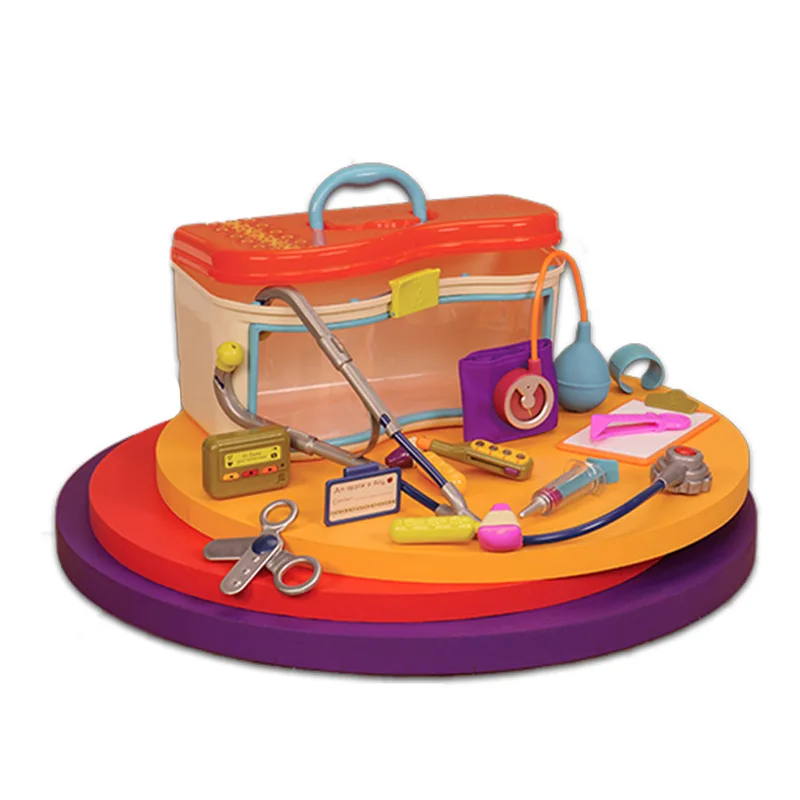 Америка B. Toys, детская игрушка, маленький доктор, имитация инъекций, детский игровой домик, набор инструментов, медицинский шкаф