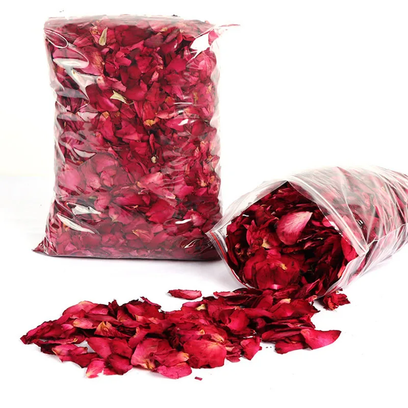 New Dry Rose Petals Red Rose Petals Suitable for Shower Foot Bath Wedding Colorful Crafts Accessories 1 Pack