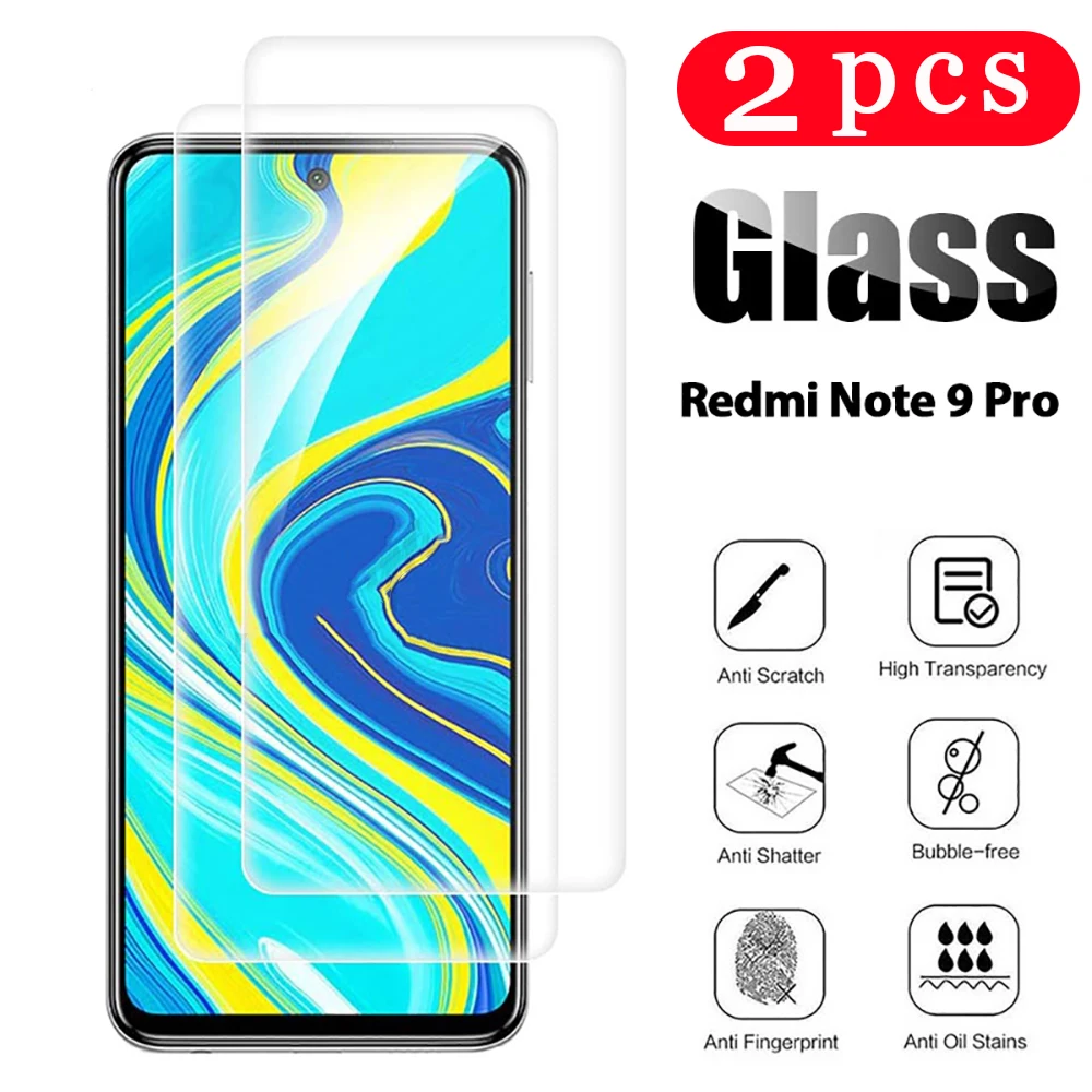 2 шт. для xiaomi redmi note 9 9S pro MAX закаленное стекло 9C 9A Защитная пленка телефона защитная