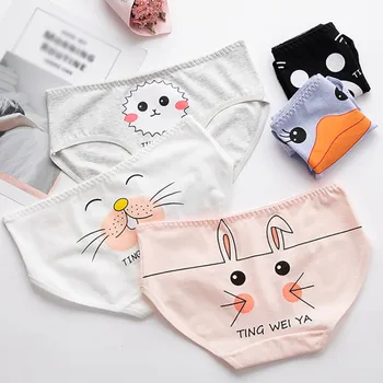 

Teenergers Girls Panties Rabbit Pattern Briefs Cotton Lingerie Soft Lovely Panty Female Underwear Comfortable