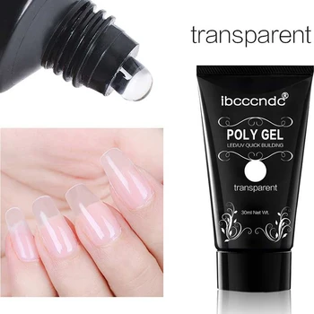 

ABVP Ibcccndc 2 Pcs 30G Poly Gel Finger Nail Extension Crystal Jelly Nail Gel Uv Led Hard Gel Builder Gel Slip Solution - Transp