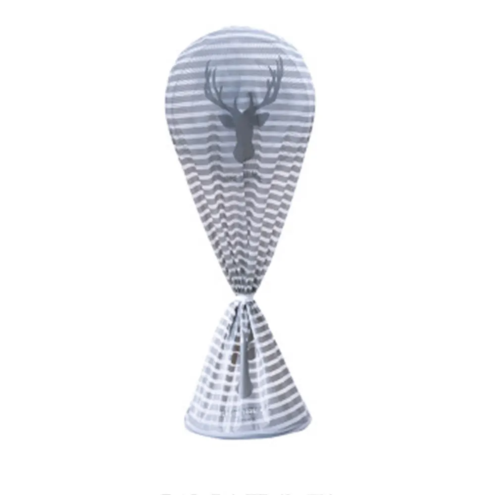 Striped deer long Водонепроницаемая крышка вентилятора для хранения, пылезащитная крышка, Вертикальная крышка вентилятора PEVA, круглая, семейная, многоразовая, прочная - Цвет: Striped deer long
