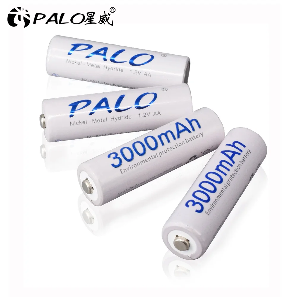 PALO 4 шт. AAA 1100mAh ni-mh аккумуляторная батарея AAA 3A 1,2 V+ Интеллектуальная USB быстрая зарядка ЖК-зарядное устройство для AA AAA батареи