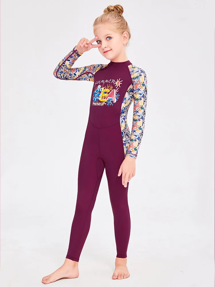 Kids Full Body Lycra Dive Skin Girls Boys Swimsuit Bathing Suit Sunsuit UPF 50+ Surfing Snorkel Dive Suit Wetsuit for 3-10T