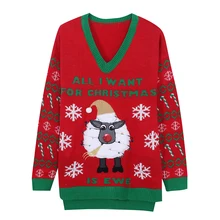 Светодиодный светильник вязанный уродливый джемпер овечка свитер Санта Клаус Рождественский свитер с рисунком Зеленый Топ для мужчин Wo мужская одежда свитер с надписью «Love»