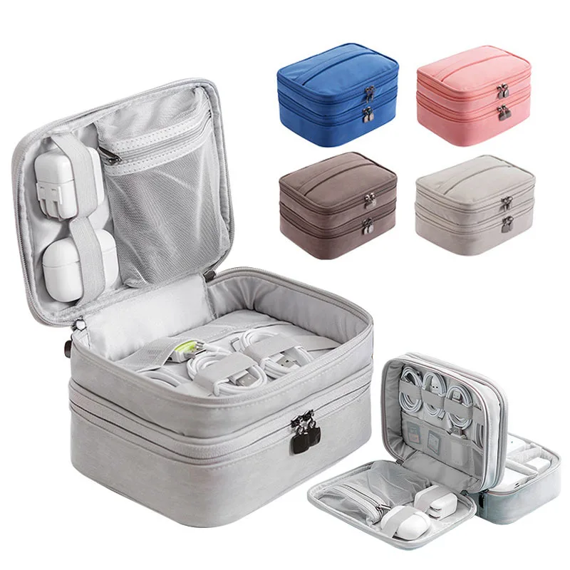 Cargador a prueba de golpes, bolsa Digital USB, accesorios de viaje, organizador de cables electrónicos, bolsa de almacenamiento