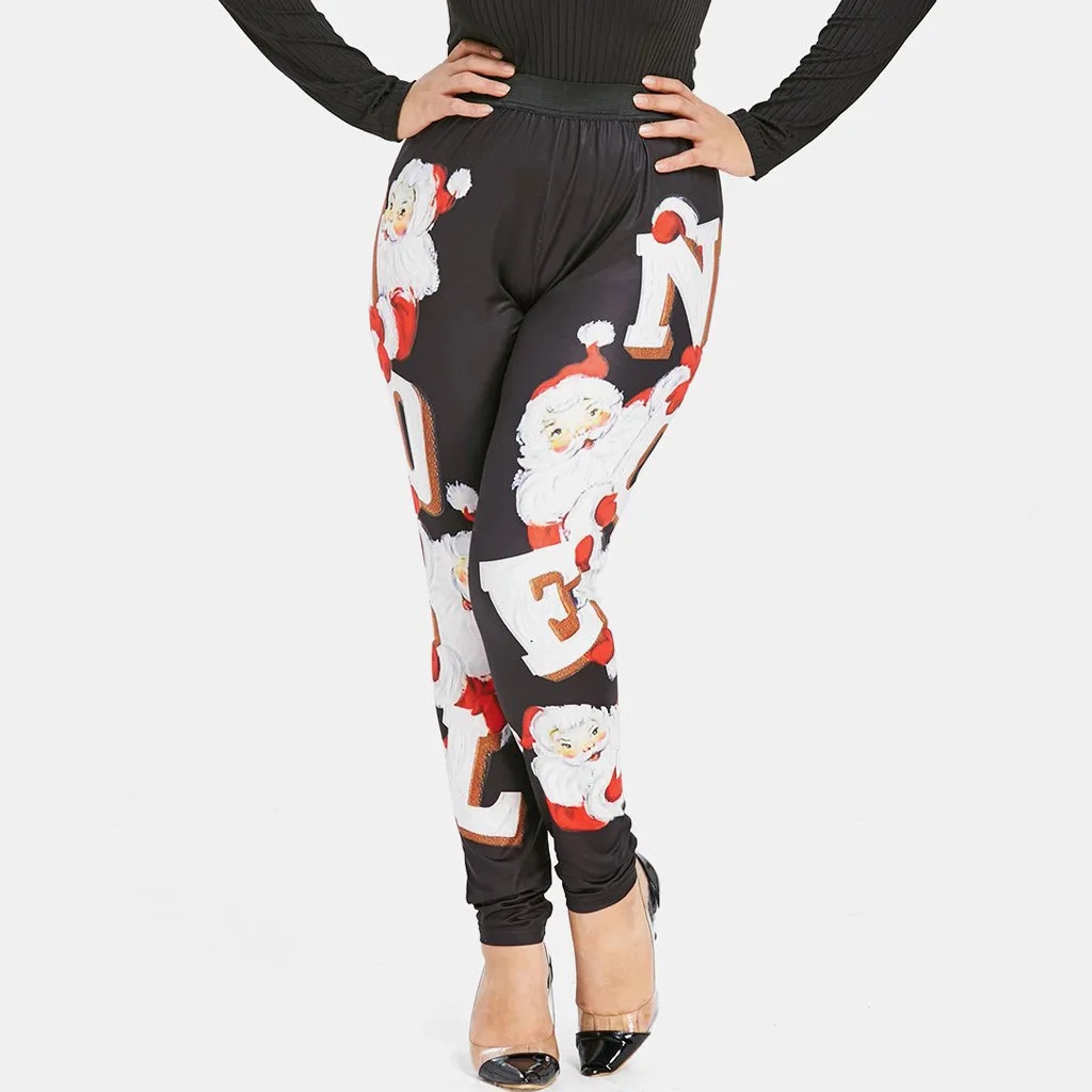 

#40 Cotton brushed Soft feel Polyester PLUS size XL stretchy Peony Pink roses Flower Print Leggings Black Running Pants