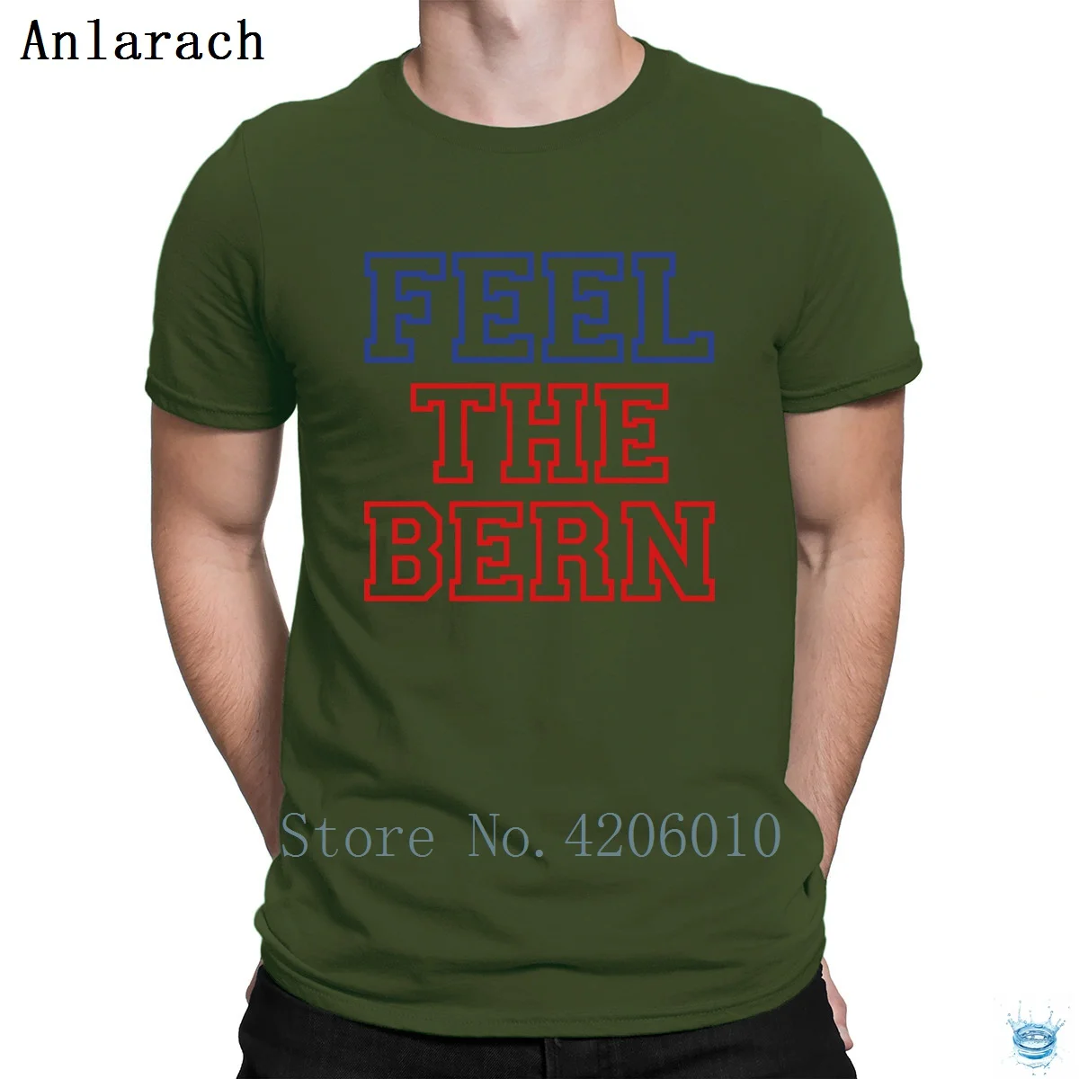 Feel The Bern футболки с принтом Новинка Круглый вырез футболка для мужчин новейшие мужские Awesome Anlarach Crazy