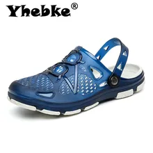 Yhebke/Новинка; мужские сандалии; коллекция года; сезон лето; нескользящие Вьетнамки; высокое качество; уличные пляжные шлепанцы; повседневная обувь; дешевая мужская водонепроницаемая обувь