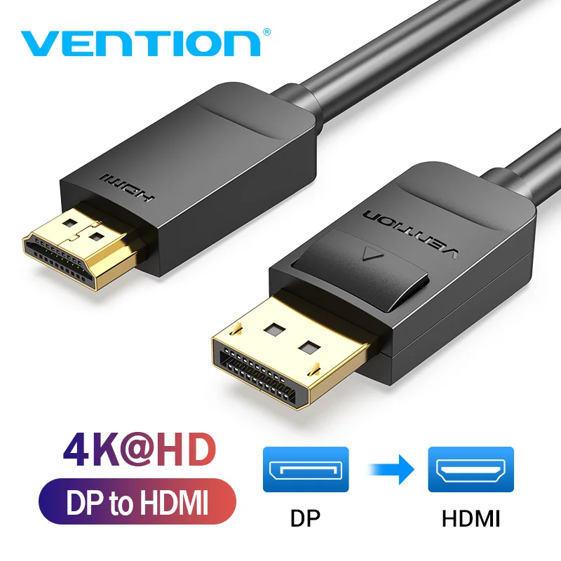 Vention Дисплей Порты и разъёмы к HDMI кабель 1080P @ 60 Гц Кабель dp hdmi 4K Дисплей Порты и разъёмы HDMI для портативных ПК HDTV проектора Кабель dp hdmi| |   | АлиЭкспресс
