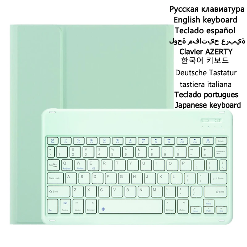 

New Style Keyboard Cover Funda for Samsung Galaxy Tab A7 Case for Galaxy Tab A7 Keyboard Case Korean Spanish Russian Keyboard