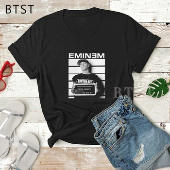 

Eminem Unisex T Shirt Harajuku Streetwear Aesthetic Tshirt Women Hip Hop Ulzzang T-shirt Black Womens Clothing O-Neck Dropship