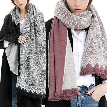 

Womens Fall Pattern Tassel Scarf Warm Soft Muffler Fashion Accessories Winter NYZ Shop