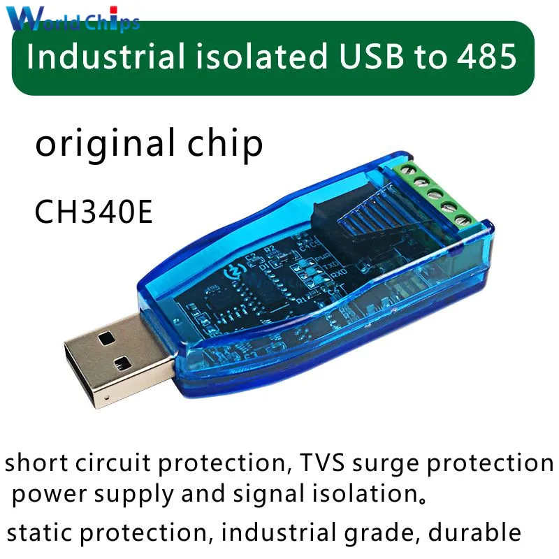 USB Converter USB To RS485 Isolate Module Upgrade Industrial TVS ESD Protection Original CH340E Standard RS-485 Connector Board usb converter usb to serial adapter usb to ttl adapter