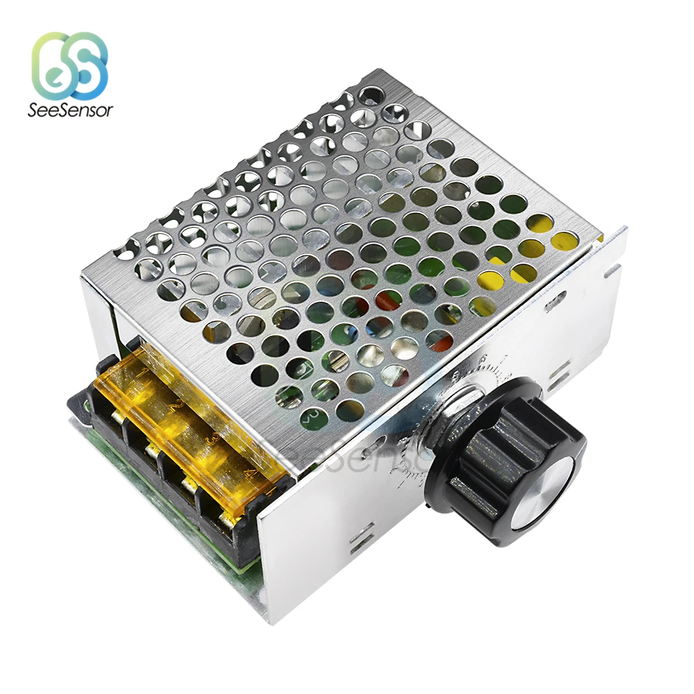 

4000W 220V AC SCR Voltage Regulator Dimmer Electric Motor Speed Controller Electronic Volt Regulator Temperature Regulator