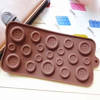 

3D Button Chocolate Molds Silicone Form DIY Cake Mold Bakeware Baking Cake Decoration Tools Kitchen Ice Mould Trays