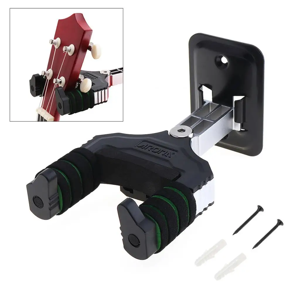 

Guitar hanger Aluminium Alloy Wall Soft Sponge Instrument Hanger for Guitar Ukulele Violin Mandolin Banjo Neck Support