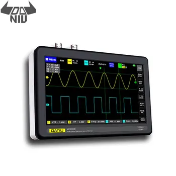 

DANIU ADS1013D 2 Channels 100MHz Band Width 1GSa/s Sampling Rate Oscilloscope with 7 Inch Color TFT LCD Touch Screen