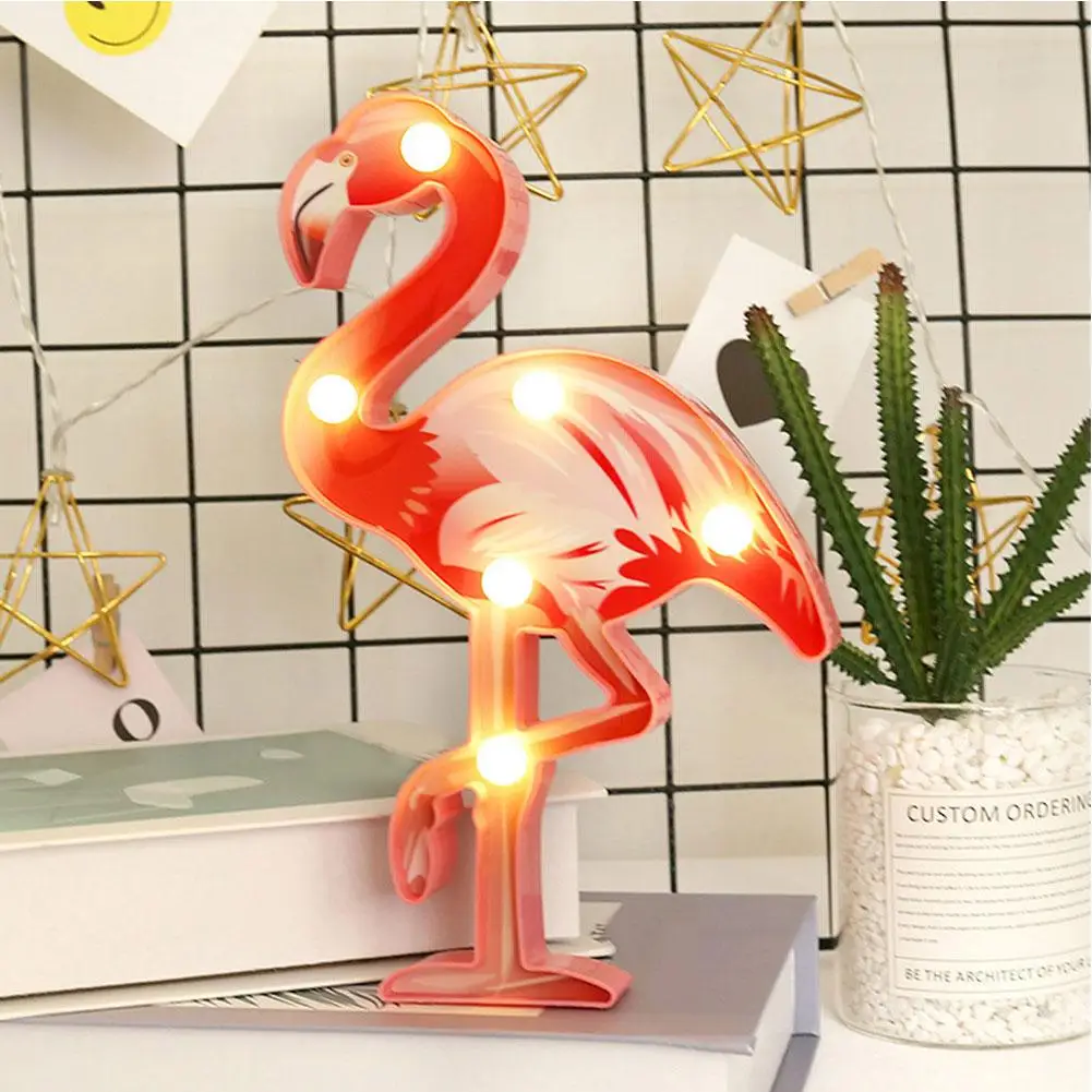 

Flamingo Night Light Led Desk Decorative Night Lamp for Girls gift Bedroom Home Decor Holiday Wedding Christmas Decorations
