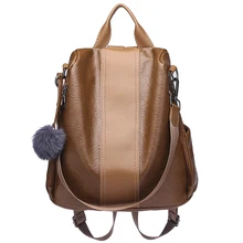 3-в-1 Анти-кражи Для женщин Рюкзаки Высокое качество кожа Школьные рюкзаки Винтаж в руку, для груза, женская сумка на плечо, школьный рюкзак для девочек