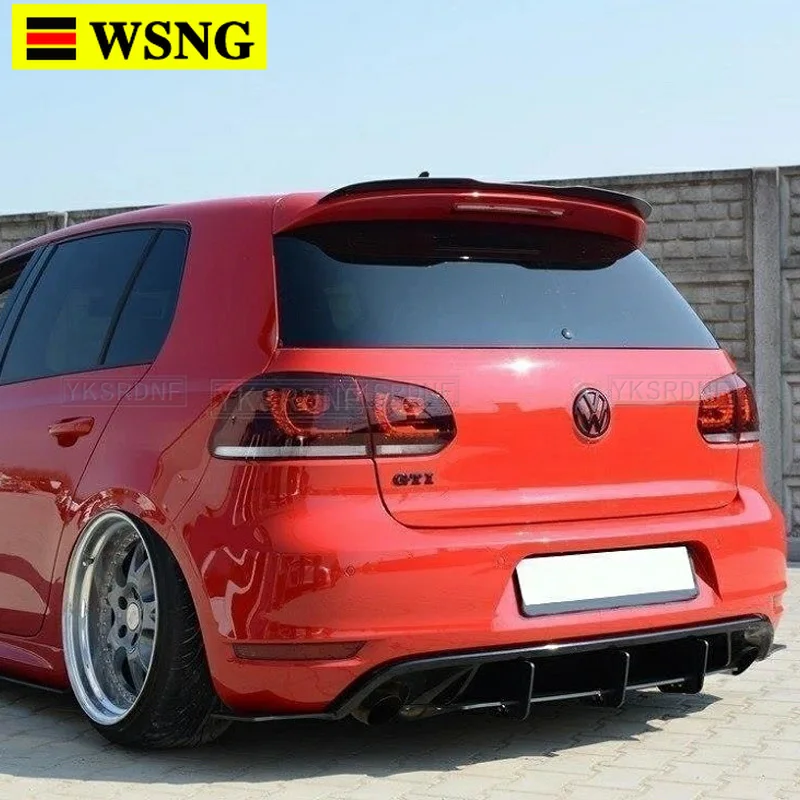 Автомобильный Стайлинг для Volkswagen GOLF MK6 GTI спойлер 2010-2013 6 ABS материал глянцевый