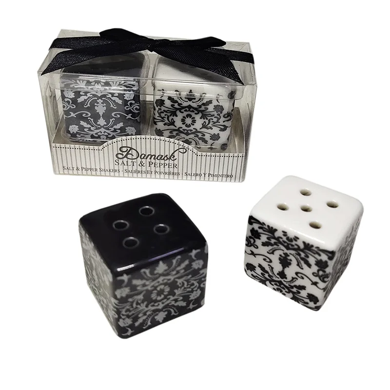 20pcs/lot=10sets Damask Ceramic Salt And Pepper Shaker For Wedding
