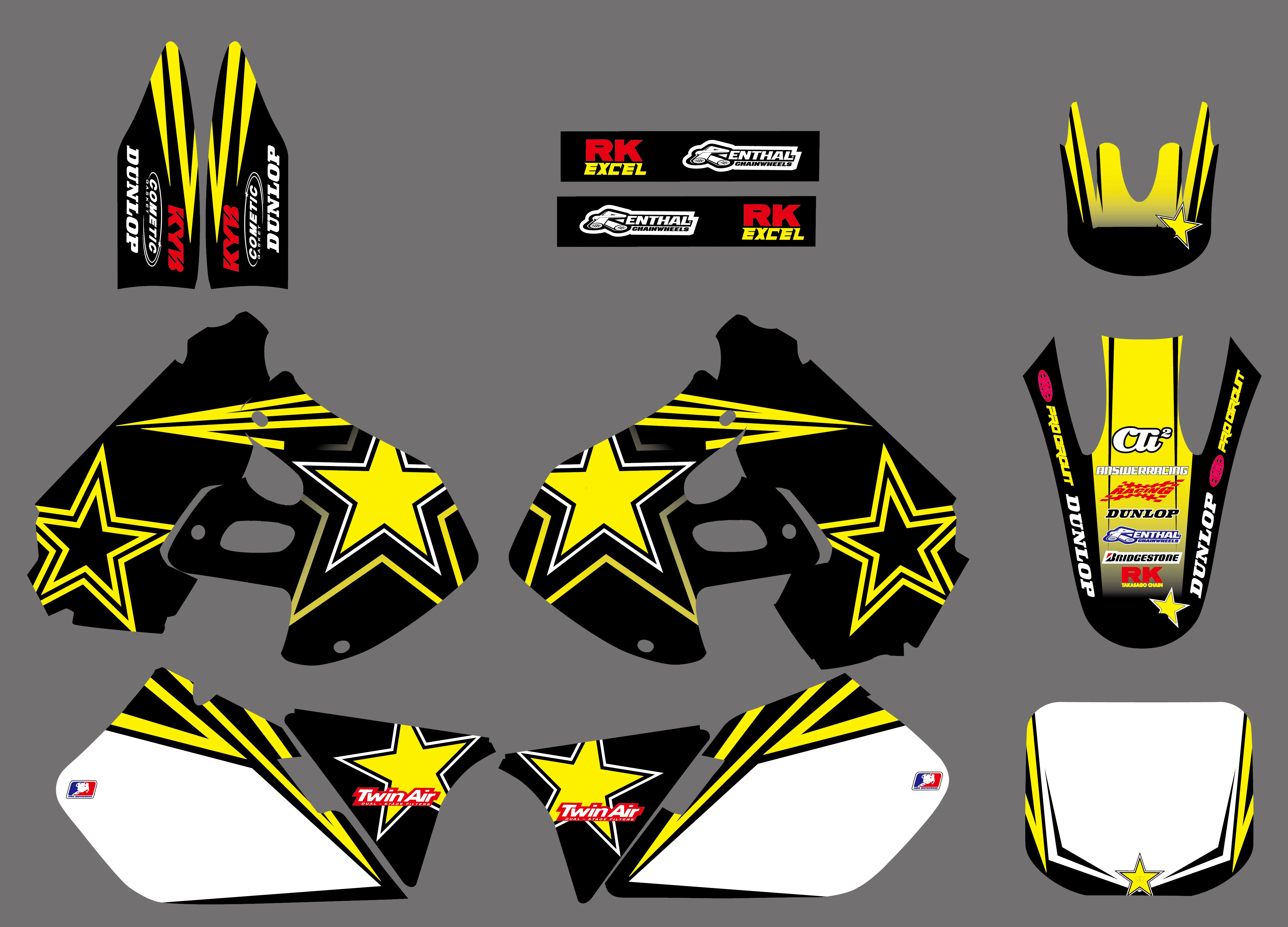 Details about   1996 1997 1998 RM 125 250 GRAPHICS KIT RM125 RM250 SUZUKI DECO DECALS STICKERS