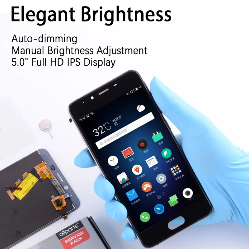 5 0 &quotОригинальный дисплей для MEIZU U10 сенсорный экран дигитайзер с рамкой Замена