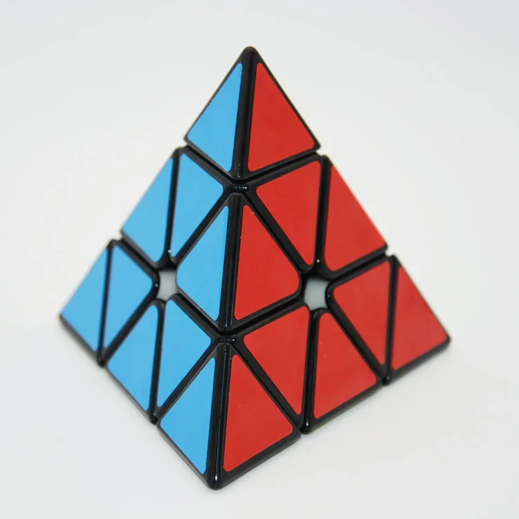 

[Demon Culture Magnetic Pyramid Rubik's Cube Black And White with Pattern] Pyramid Three Layer Special Shape Puzzle Magic Cube