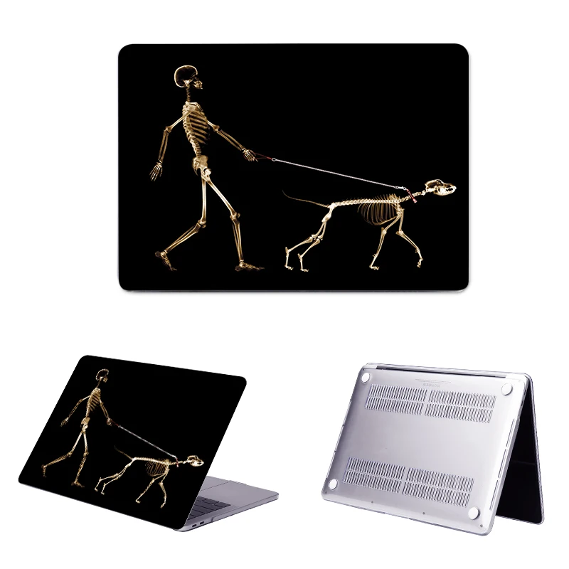 Mtt-laptop Case para Macbook Capa de Esqueleto Preto Pro Air 13 14 136 15 16 Polegadas Pro 13 m1 m2 A2337 A2681 - Imagem 3