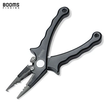 

Booms Fishing X07 Quick-Cut Fishing Pliers Saltwater Hook Remover Braid Line Cutting and Split Ring Tool with Lanyard and Sheath