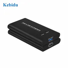 Kebidume 1080P HD USB3.0 HDMI видеозахвата HDMI к USB карта видеозахвата 4 k@ 60Hz ключ игровой потоковый прямой поток с микрофоном