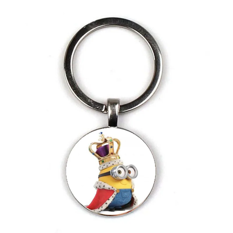 Despicable Me Minion Action Movie Glass Cabochon Keychains for Kid