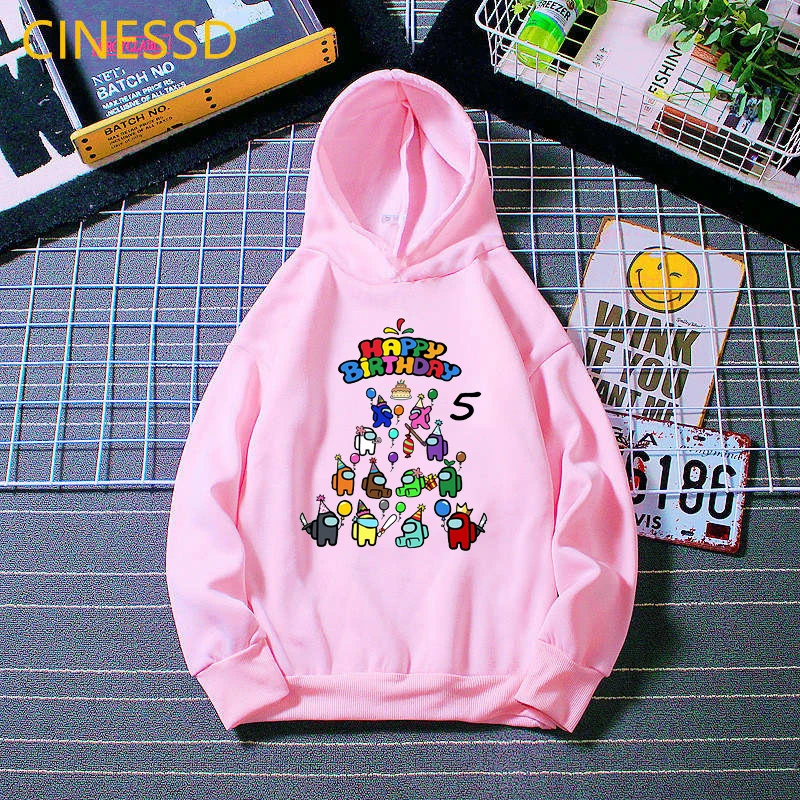 

Cute Cartoon Hoodie Girl Kids Pink Winter Clothes 3-9th Children'S Birthday Gift Sweatshirt Outwear Jacket Plus Velvet Fleece Di