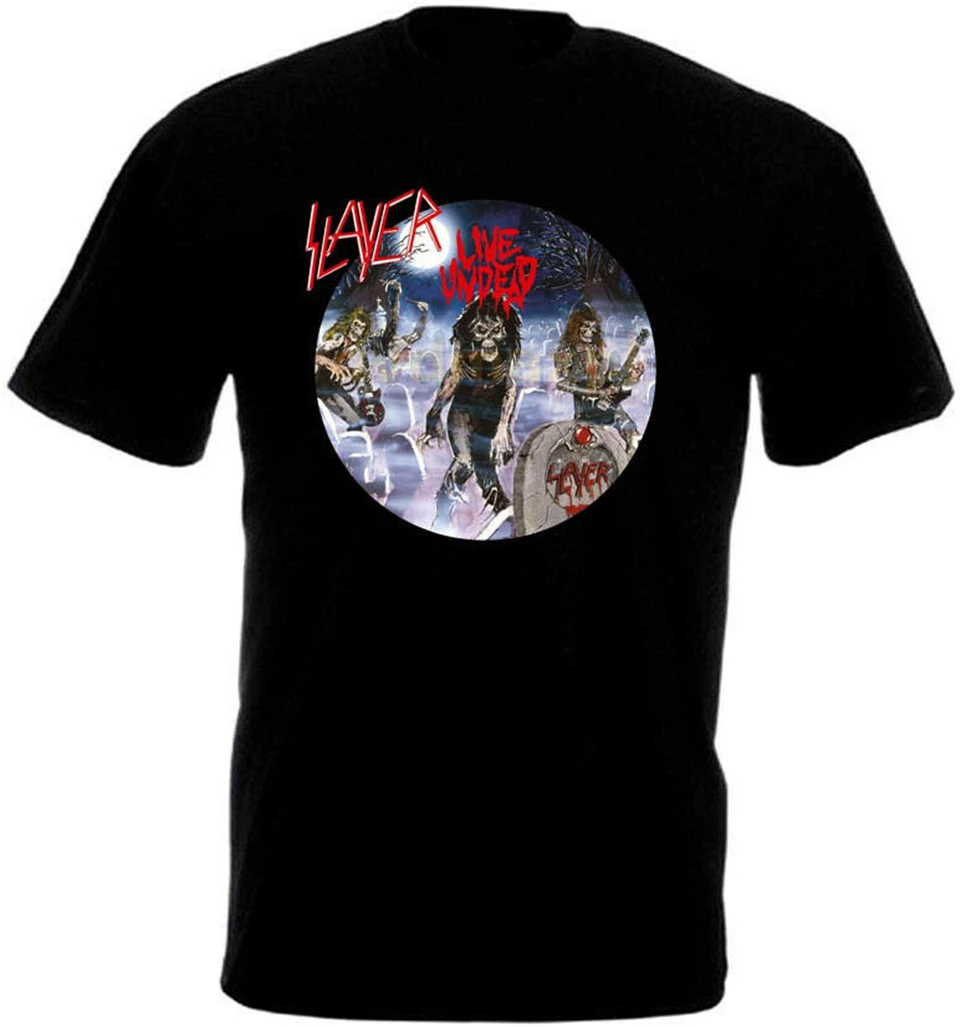 Slayer Live Undead V1 футболка черный мусор тяжелый металл все размеры S 3Xl большой рост