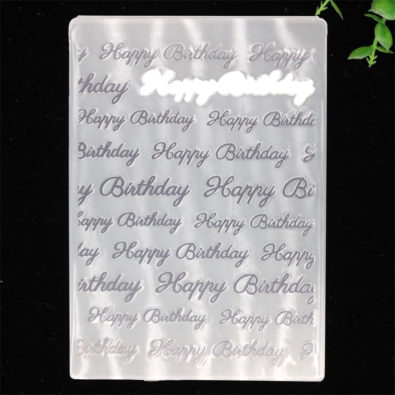 

Happy Birthday Cutting Die and Embossed Folder Set DIY Scrapbook Paper Die / Card Decoration