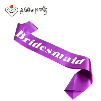 

12pcs purple Bridesmaid sash wedding party bachelorette girls night out hen party event party supplies marriage