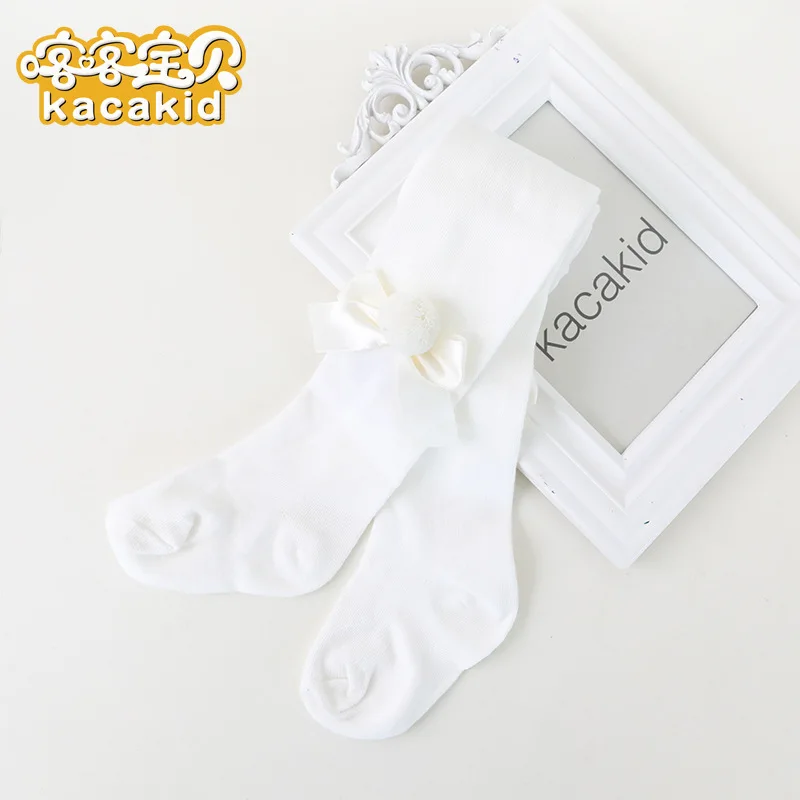 

Autumn Children's Socks Baby Girls Small Furry Ball Bow Patyhose Sweet Versatile Children's Socks Leggings Socks