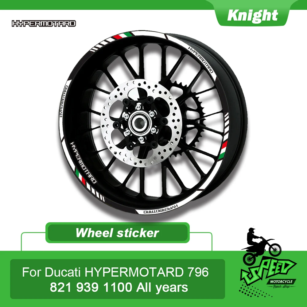 high quality motorcycle wheel decals Reflective stickers rim stripes For DUCATI HYPERMOTARD 939 796 821 1100 17 inches stickers